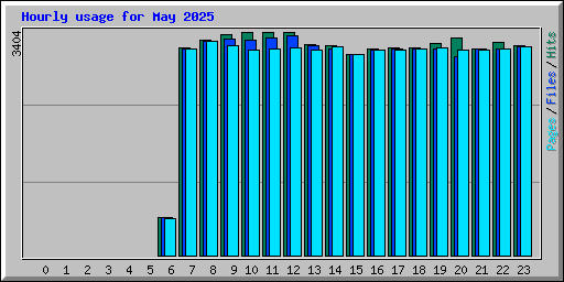 Hourly usage for May 2025